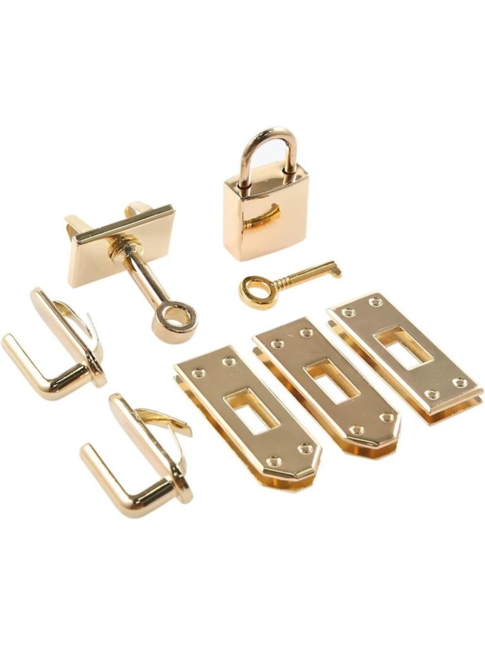 7pcs Metal Clasp Lock Set for Handbag, Shoulder Bag, Purse - DIY Accessories